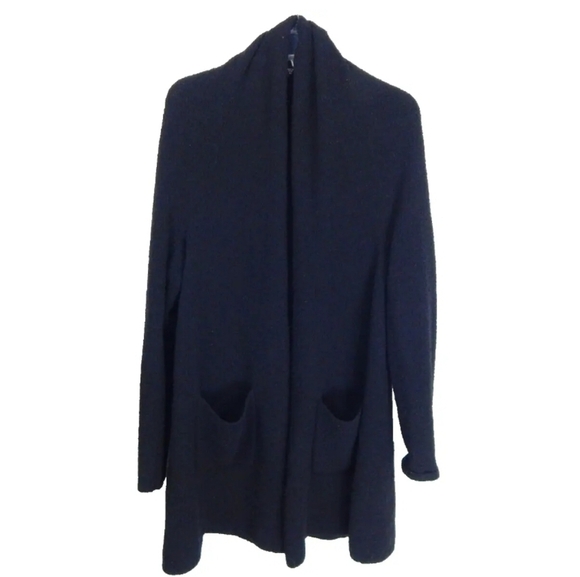 Eileen Fisher Black Nubby Texture Cardigan - Picture 1 of 4